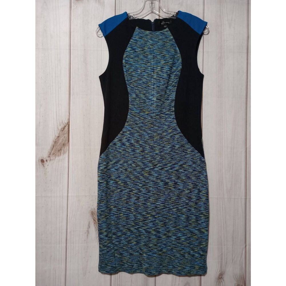 Spense Dress Ladies 8 Heather Blue Capped Sleeve Midi